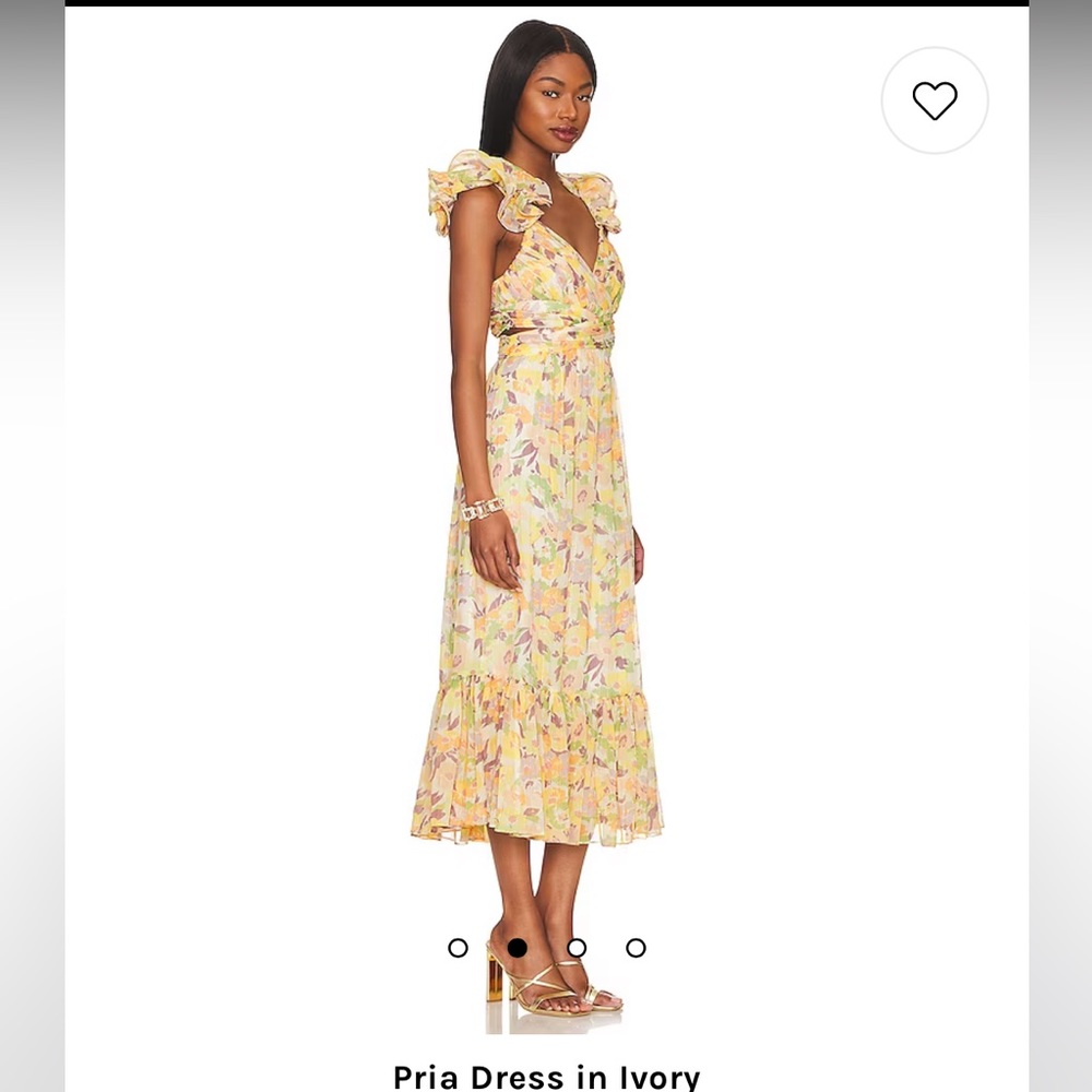 Likely Pria ruffle shoulder dress.